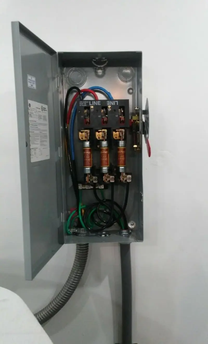 Three-phase disconnect switch installed for Electrical Wiring & Rewiring in Port Royal